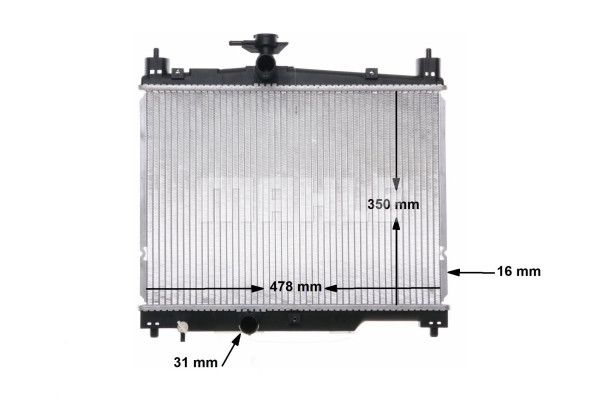 Radiator, engine cooling - CR539000S MAHLE - 164000J010, 1640023080, 164002308087